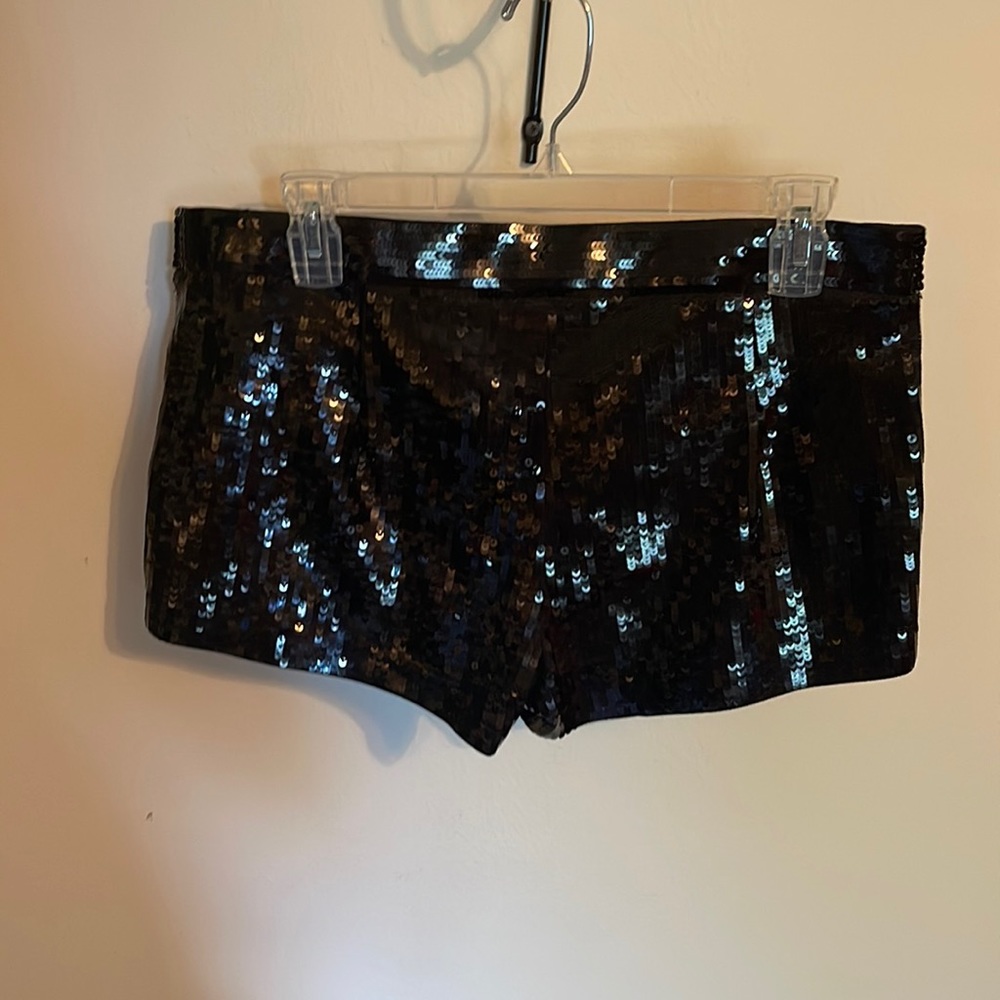 Black Sequin Shorts
